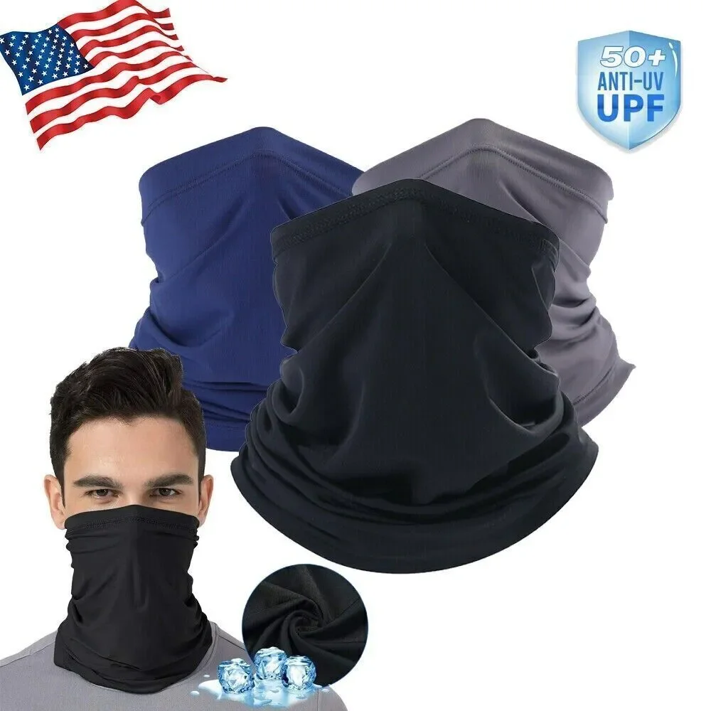 face mask scarf Cooling Neck Gaite Sun Shield Breathable outdoor Bandana 3 pack